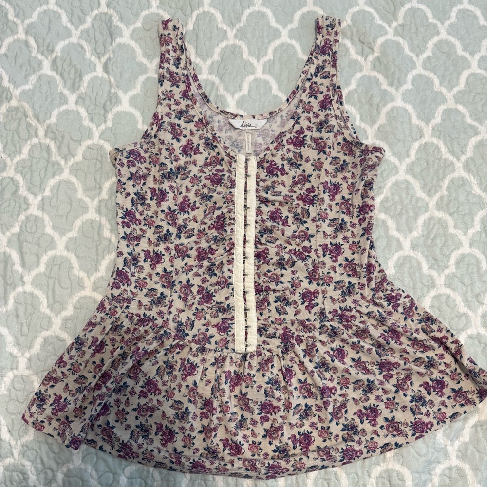 Kirra Floral Front Clasp Top